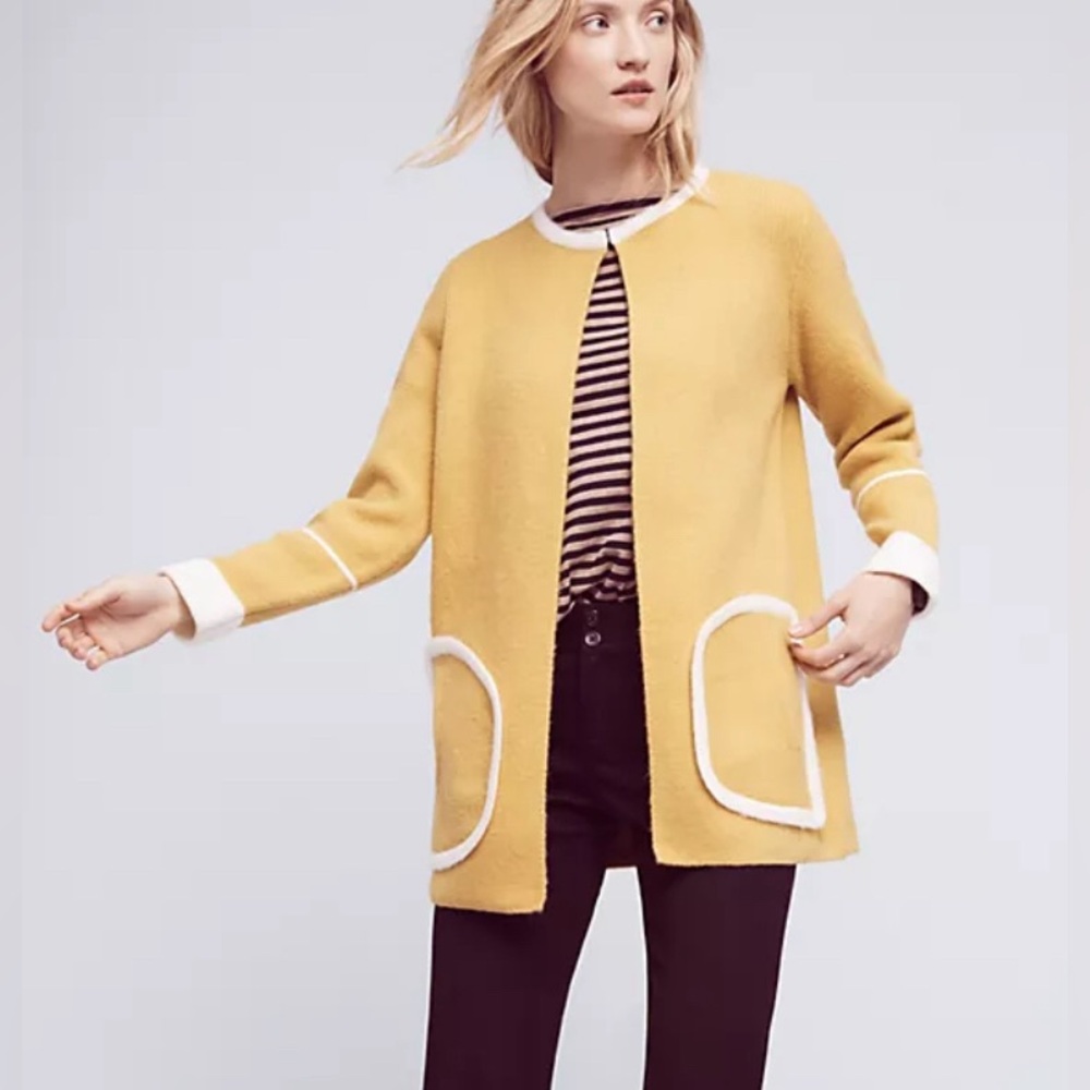 ANTHROPOLOGIE LA FEE VERTE SANDY PIPED JACKET